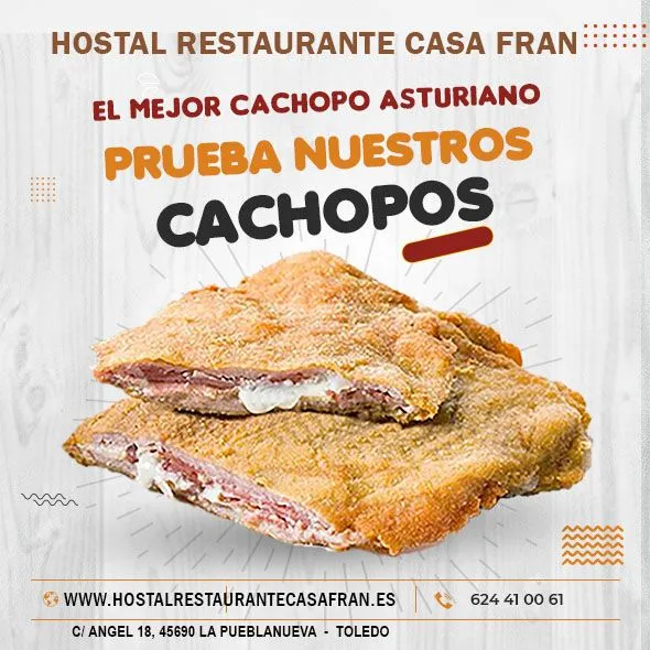 Hostal Restaurante Casa Fran caartel cachopo